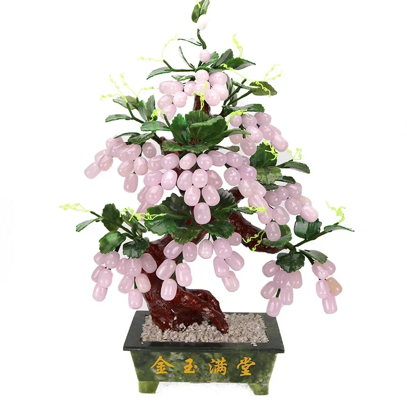 Art Craft Christmas Tree - เครื่องประดับหินต้นไม้องุ่น Zhaocai เครื่องใช้ในบ้านศิลปะและหัตถกรรมห้องนั่งเล่นตู้วางทีวีตู้ไวน์เดสก์ท็อปของขวัญจากเพื่อน