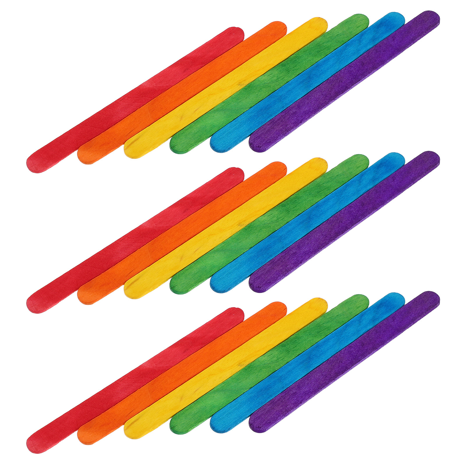 Art Craft Stick - แท่งไม้สีสันสดใส 500 ชิ้น ขนาด 114x10x2 มม.