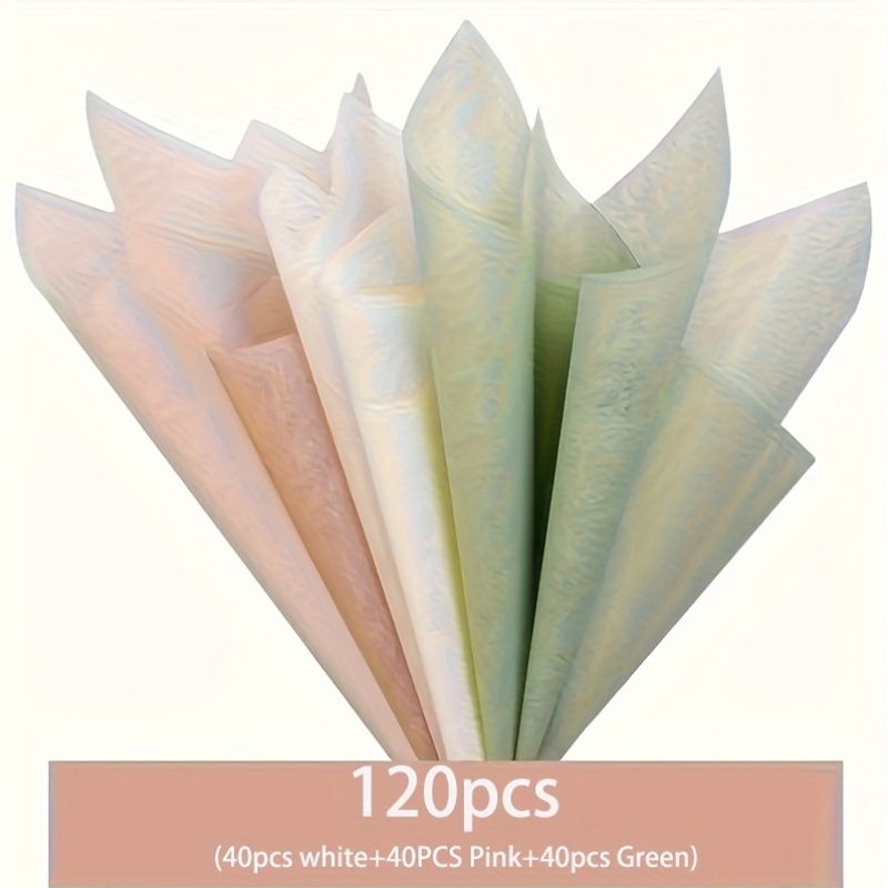 Art Craft Items - 120 ชิ้น - กระดาษห่อดอกไม้แบบถอดได้, กระดาษห่อดอกไม้, กระดาษห่อจัดดอกไม้,