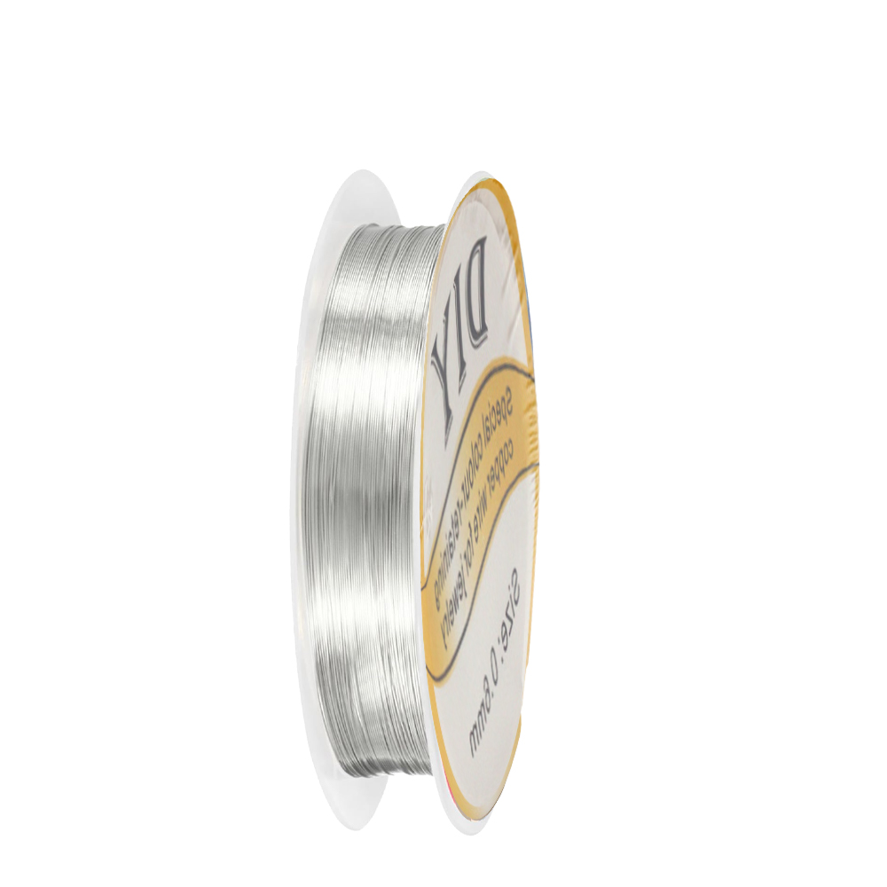Art Craft Wire - ลวดทองแดงสีเงิน 1 ม้วน ขนาด 0.3/0.4/0.5/0.6/0.8 มม.