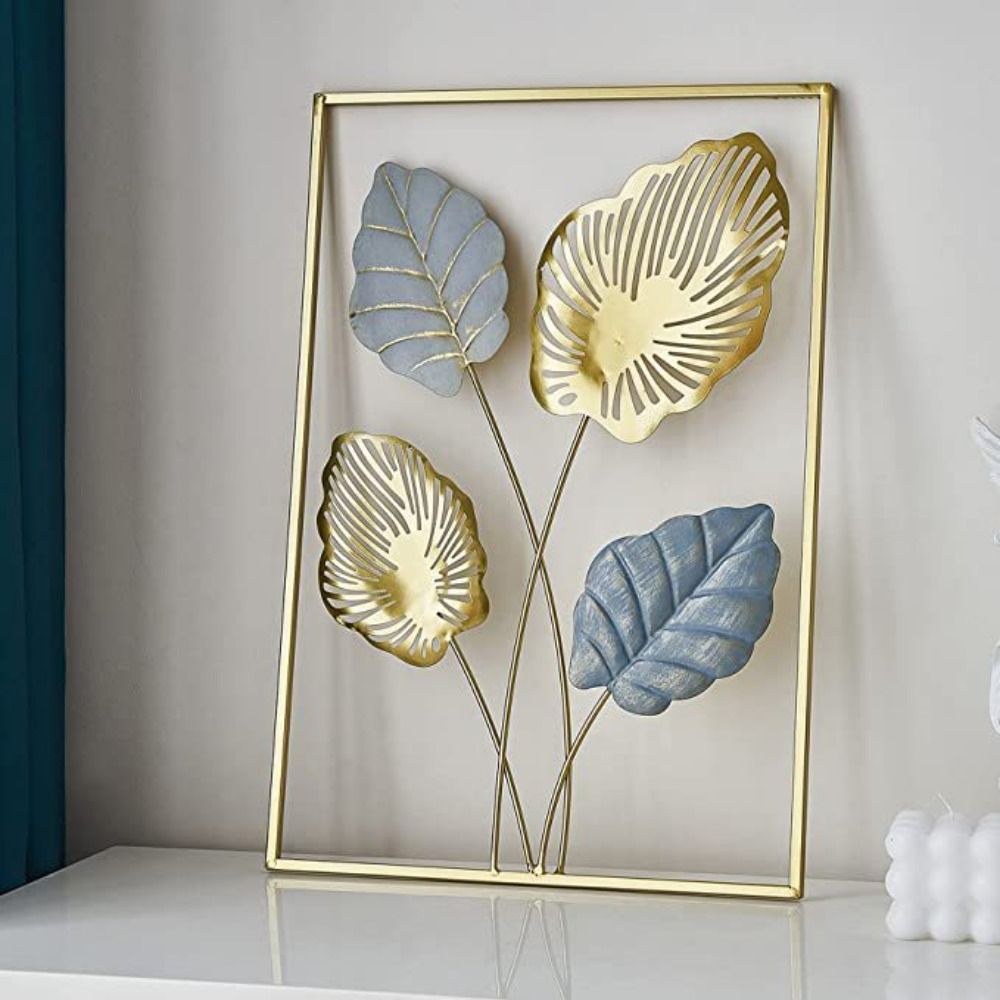 Art Craft Using Leaves - ของตกแต่งผนังโซฟา ของประดับตกแต่งโต๊ะทำงาน งานศิลปะเหล็ก รูปทรงใบไม้ งานประติมากรรมใบแปะก๊วย ใช้งานง่าย