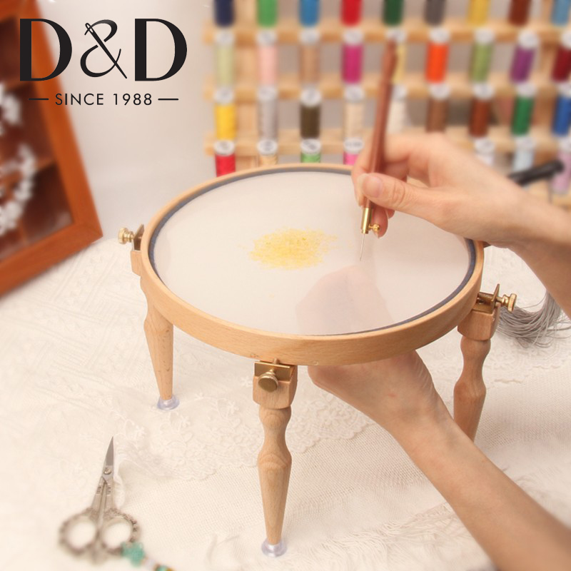 Embroidery Hoop Kit - 3/4 ชิ้นปรับแบบพกพาไม้เย็บปักถักร้อยขาตั้ง Handmade Cross Stitch Hoop