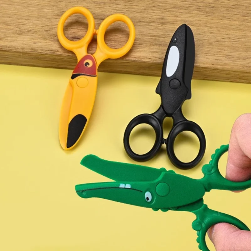 Art Craft Preschool - กรรไกรฝึกหัดสำหรับเด็กก่อนวัยเรียน น่ารัก ทำมือ DIY ปลอดภัยสำหรับเด็ก ใช้สำหรับงานศิลปะ