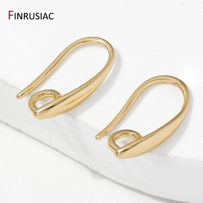 Art Craft Wire - ตะขอเกี่ยวต่างหูทอง 14K ชุบทองเหลือง แบบเรียบ สำหรับทำต่างหู อุปกรณ์ทำเครื่องประดับ