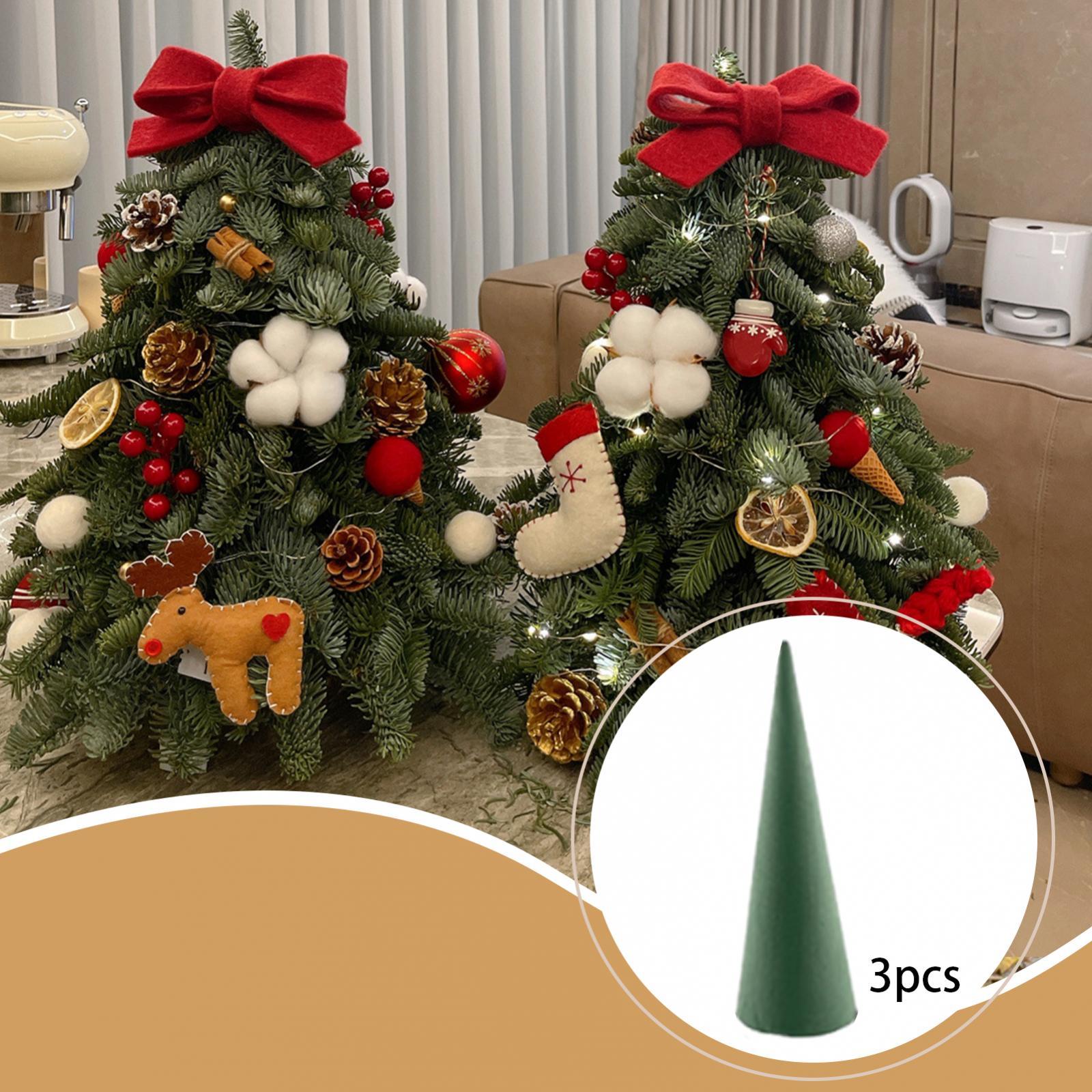 Art Craft Christmas Tree - ต้นคริสต์มาสทรงกรวยลายดอกไม้ อเนกประสงค์ พกพาสะดวก สำหรับตกแต่งเทศกาลวันหยุด งานประดิษฐ์ ตกแต่งคริสต์มาส