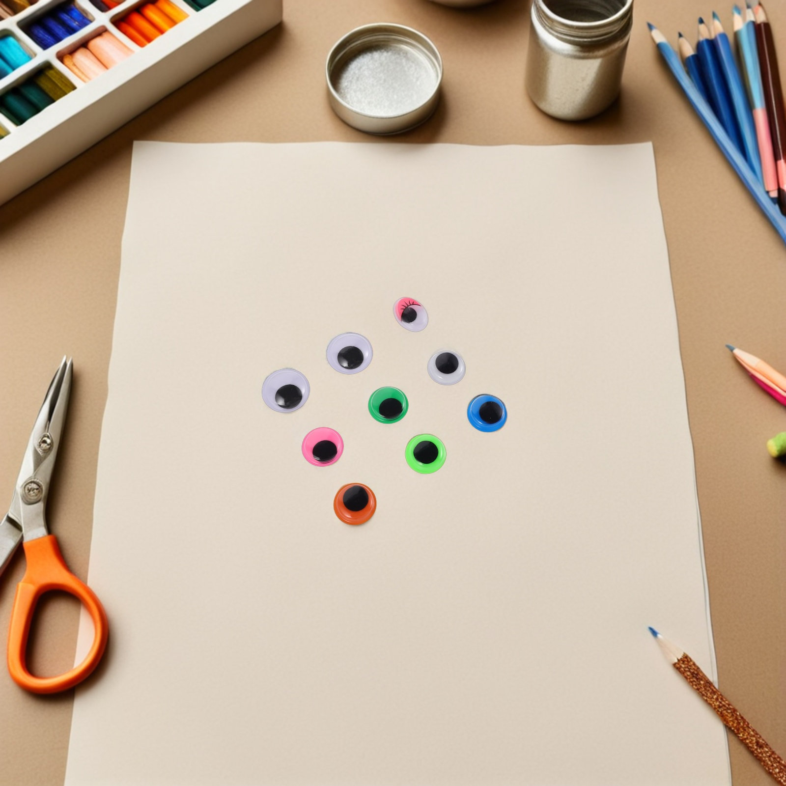 1680 ชิ้น ดวงตากาวในตัวหลากสีส - Art Craft Stick บทวิจารณ์และราคา
