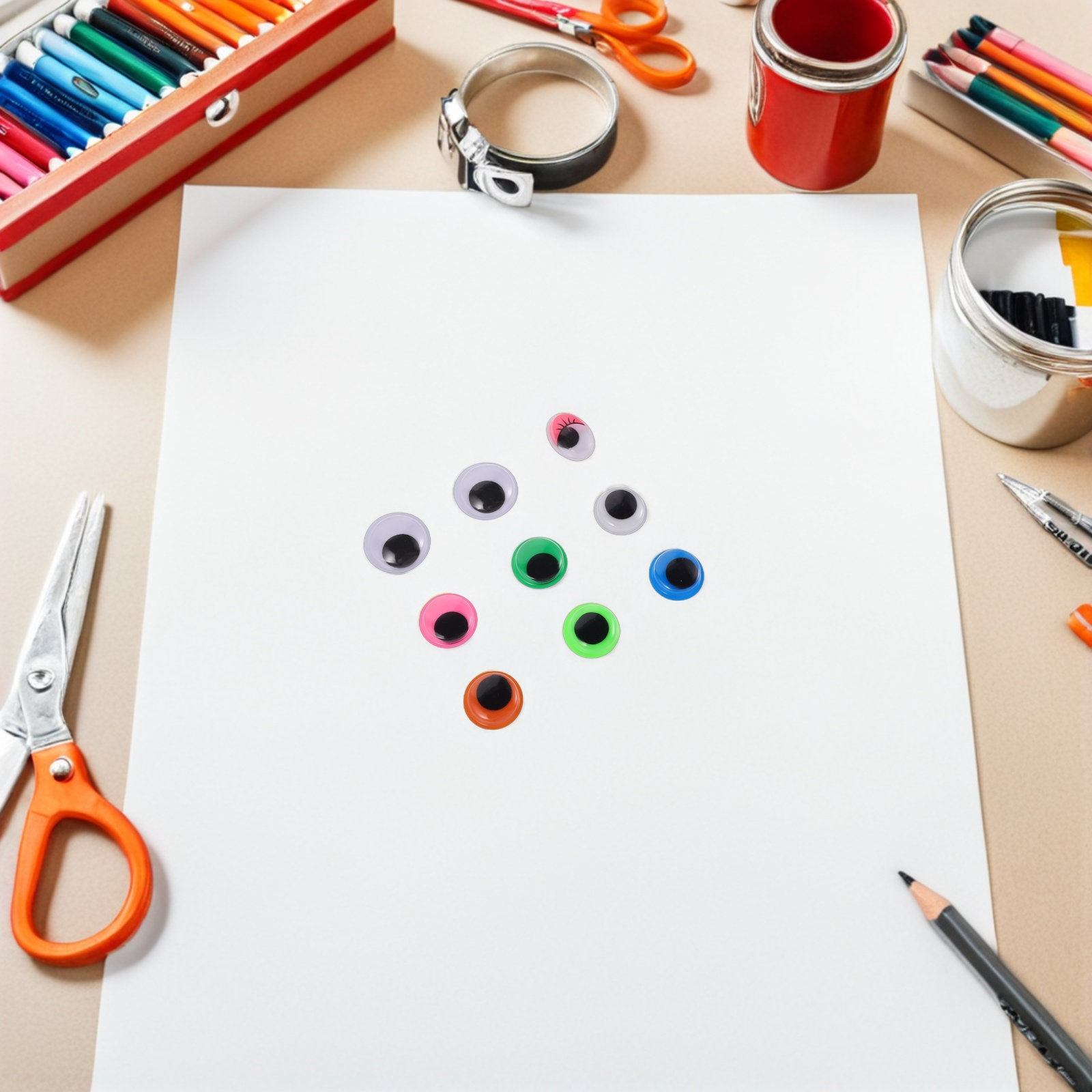 1680 ชิ้น ดวงตากาวในตัวหลากสีส - Art Craft Stick บทวิจารณ์และราคา