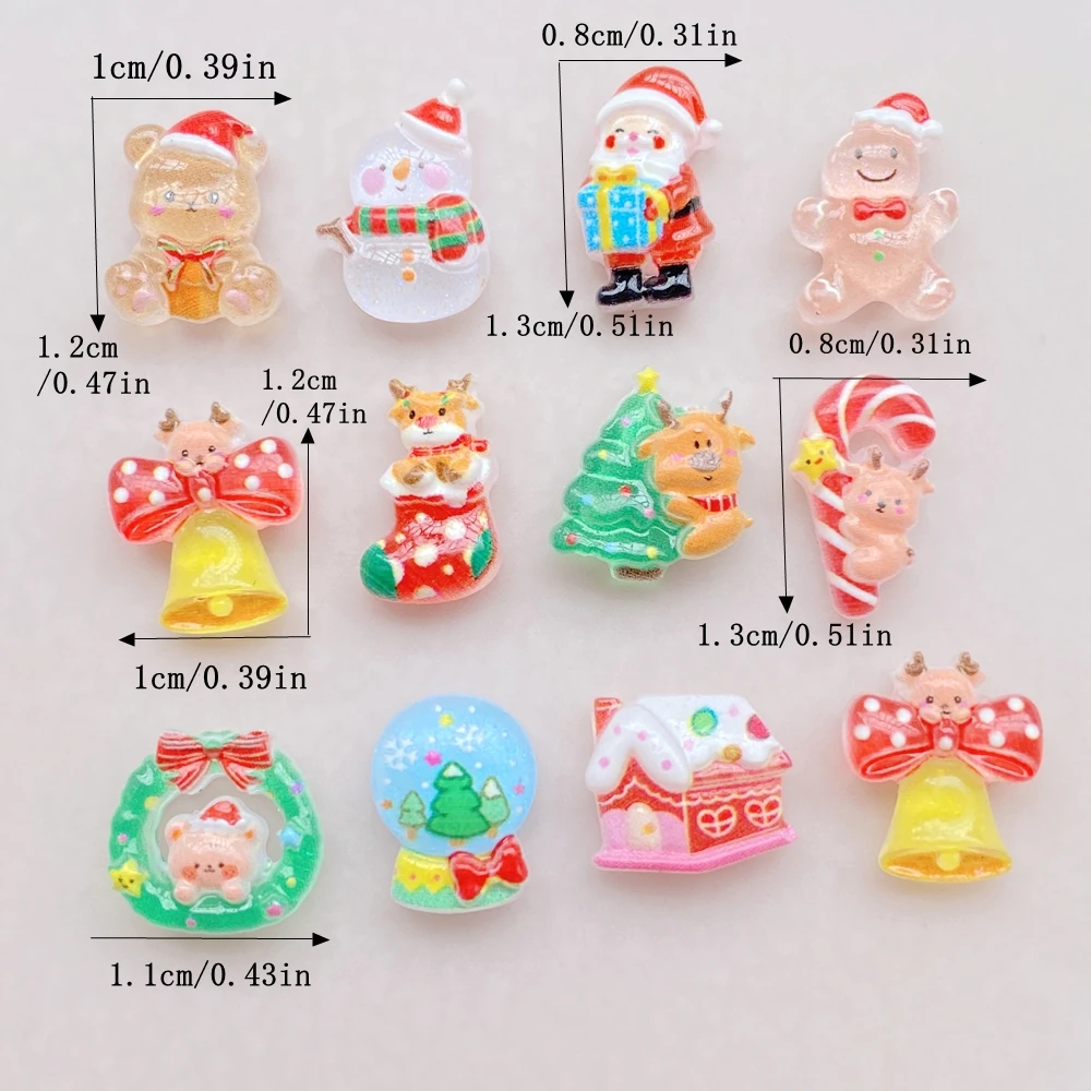 50pcs เรซิ่นมินิการ์ตูน Christ - Art Craft Christmas Tree บทวิจารณ์และราคา