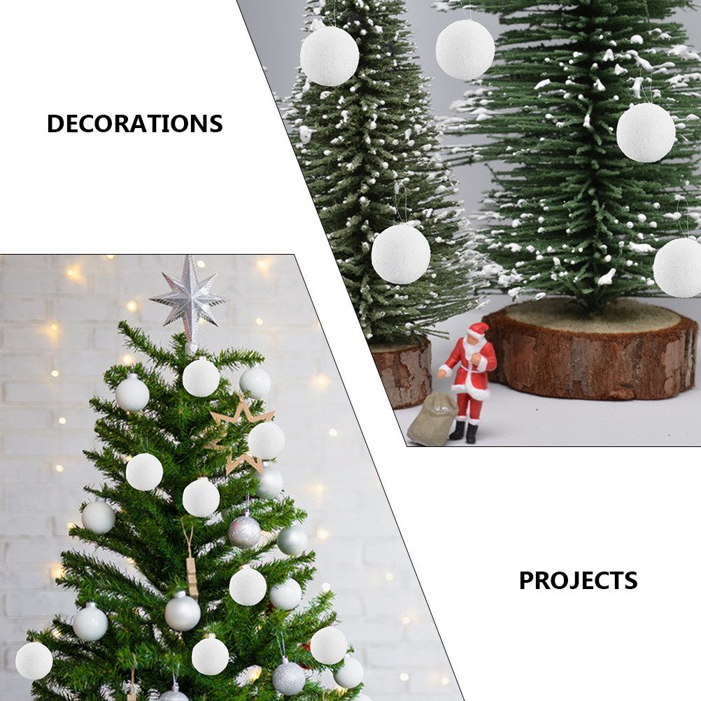 ลูกบอลคริสต์มาสสีขาว 6 ชิ้น สำ - Art Craft Christmas Tree บทวิจารณ์และราคา