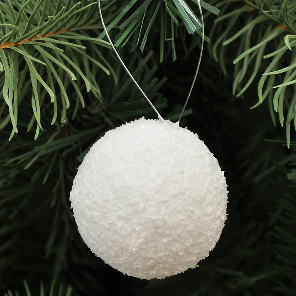 ลูกบอลคริสต์มาสสีขาว 6 ชิ้น สำ - Art Craft Christmas Tree บทวิจารณ์และราคา