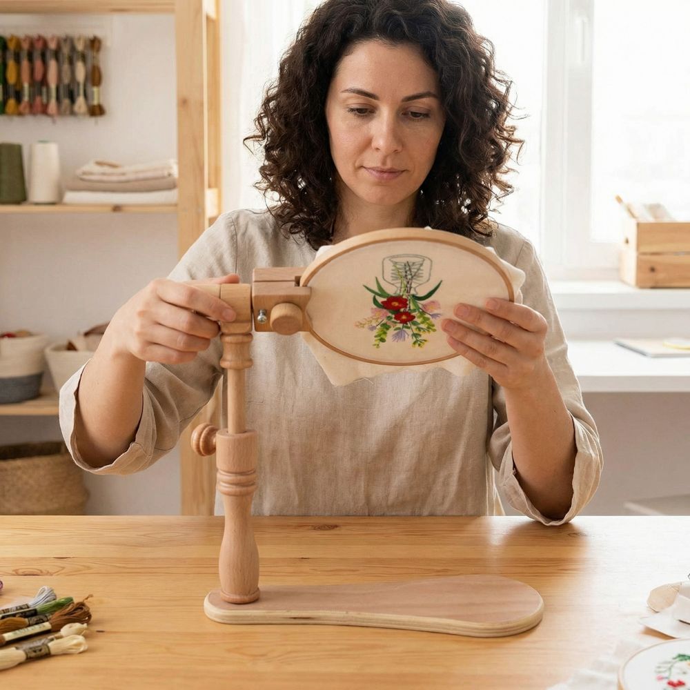 ขาตั้งวงแหวนปักผ้าแบบพกพาสำหรั - Embroidery Hoop Kit บทวิจารณ์และราคา