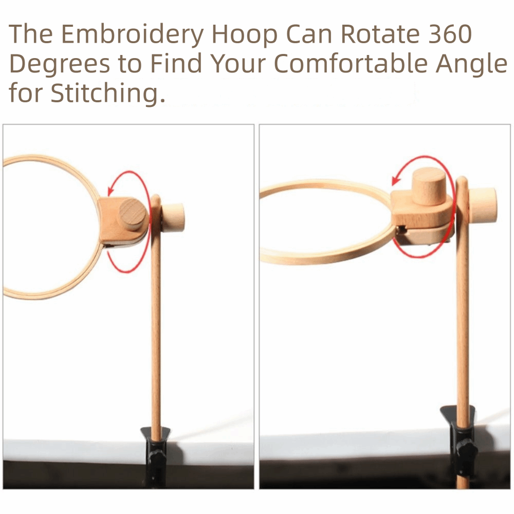 ขาตั้งวงแหวนปักผ้าไม้บีช หมุนไ - Embroidery Hoop Kit บทวิจารณ์และราคา