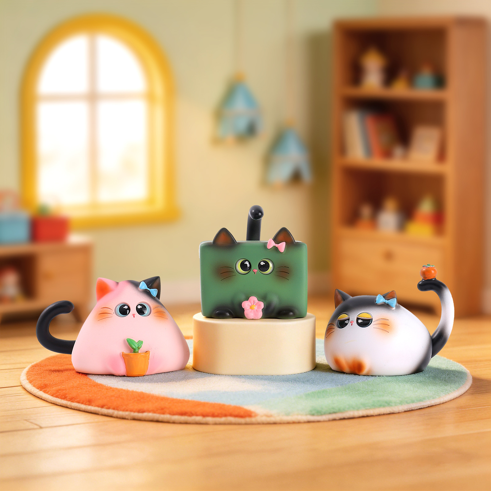 ฟิกเกอร์แมวแบบสุ่ม  งานเรซิ่น  - Art Craft Items บทวิจารณ์และราคา