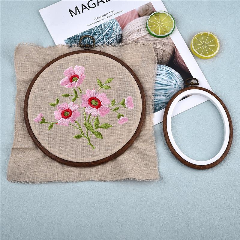 ชุดวงแหวนปักผ้าไม้รูปวงรี วงกล - Embroidery Hoop Kit บทวิจารณ์และราคา