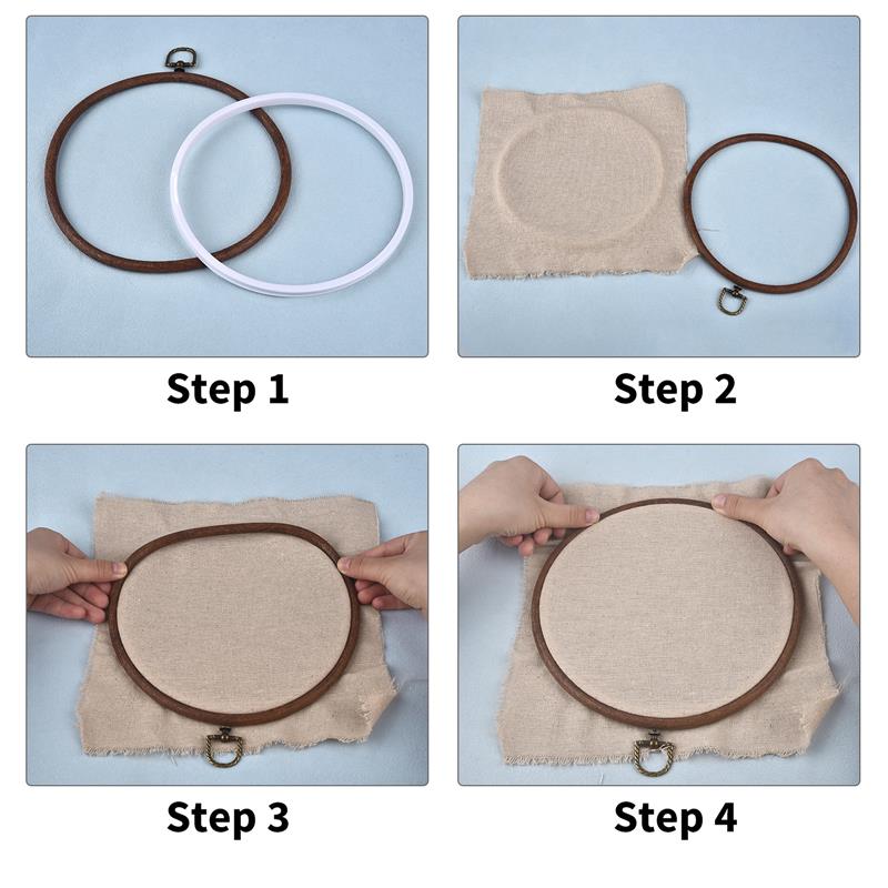 ชุดวงแหวนปักผ้าไม้รูปวงรี วงกล - Embroidery Hoop Kit บทวิจารณ์และราคา