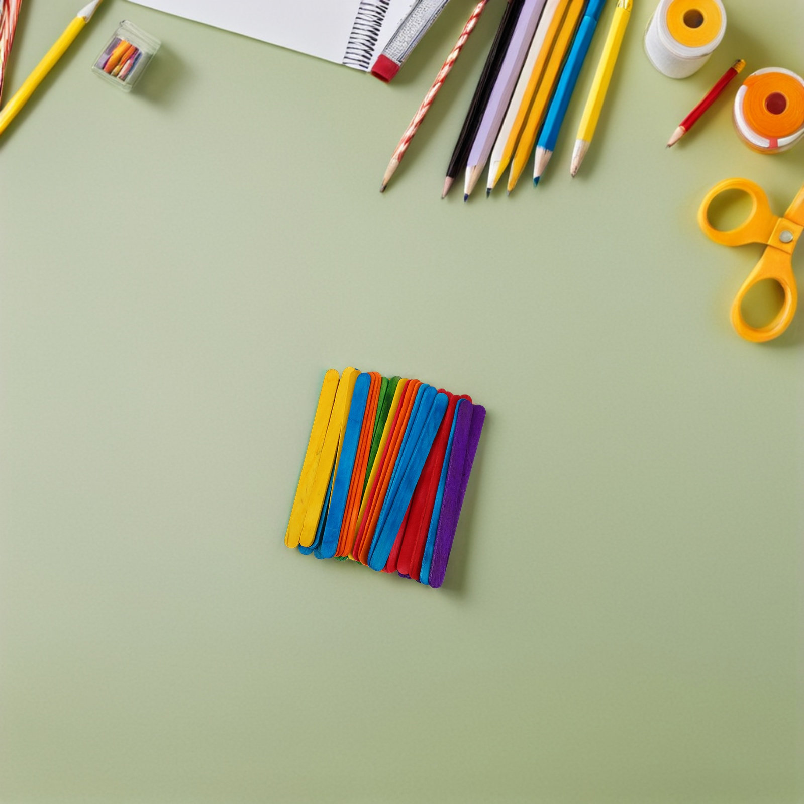 แท่งไม้สีสันสดใส 500 ชิ้น ขนาด - Art Craft Stick บทวิจารณ์และราคา