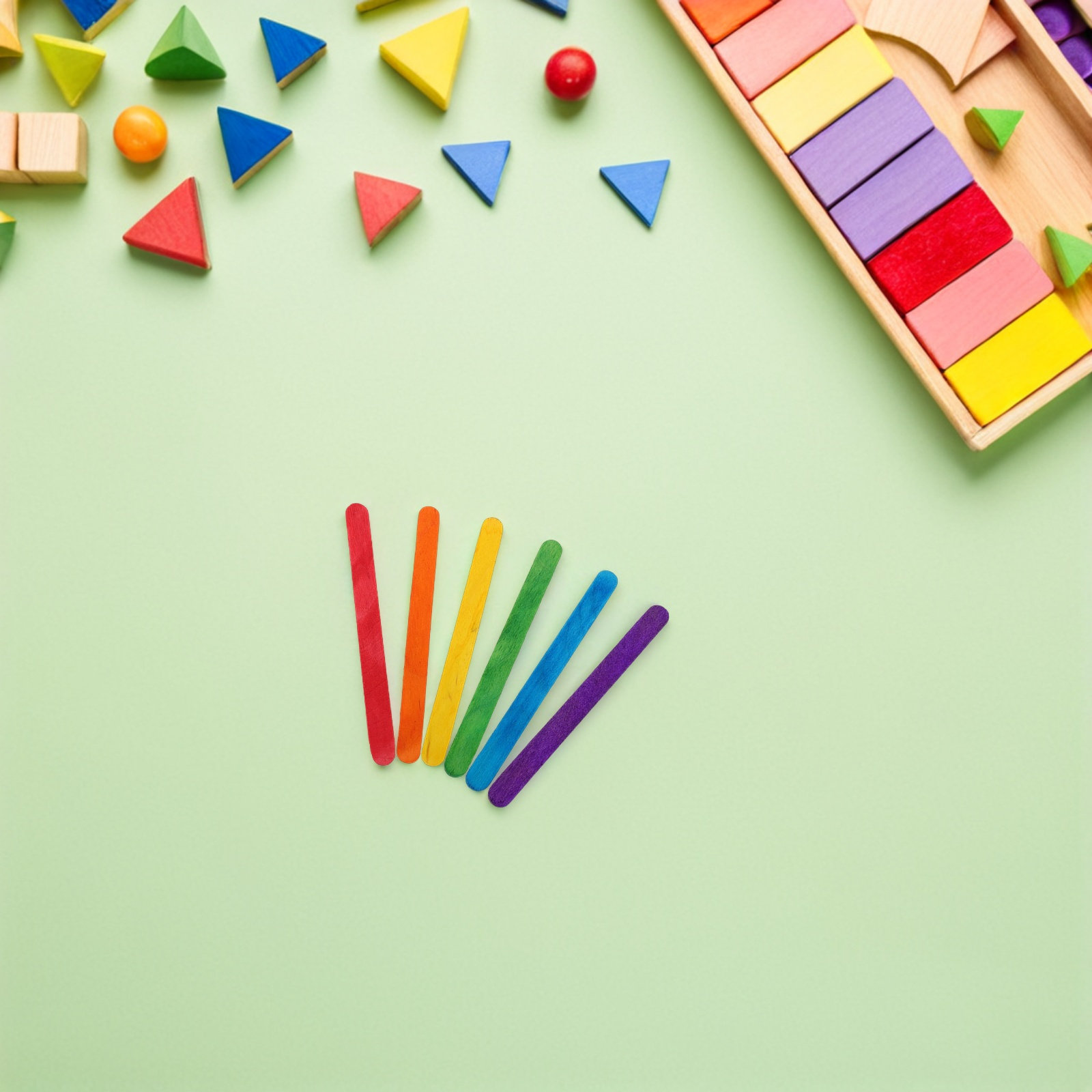 แท่งไม้สีสันสดใส 500 ชิ้น ขนาด - Art Craft Stick บทวิจารณ์และราคา