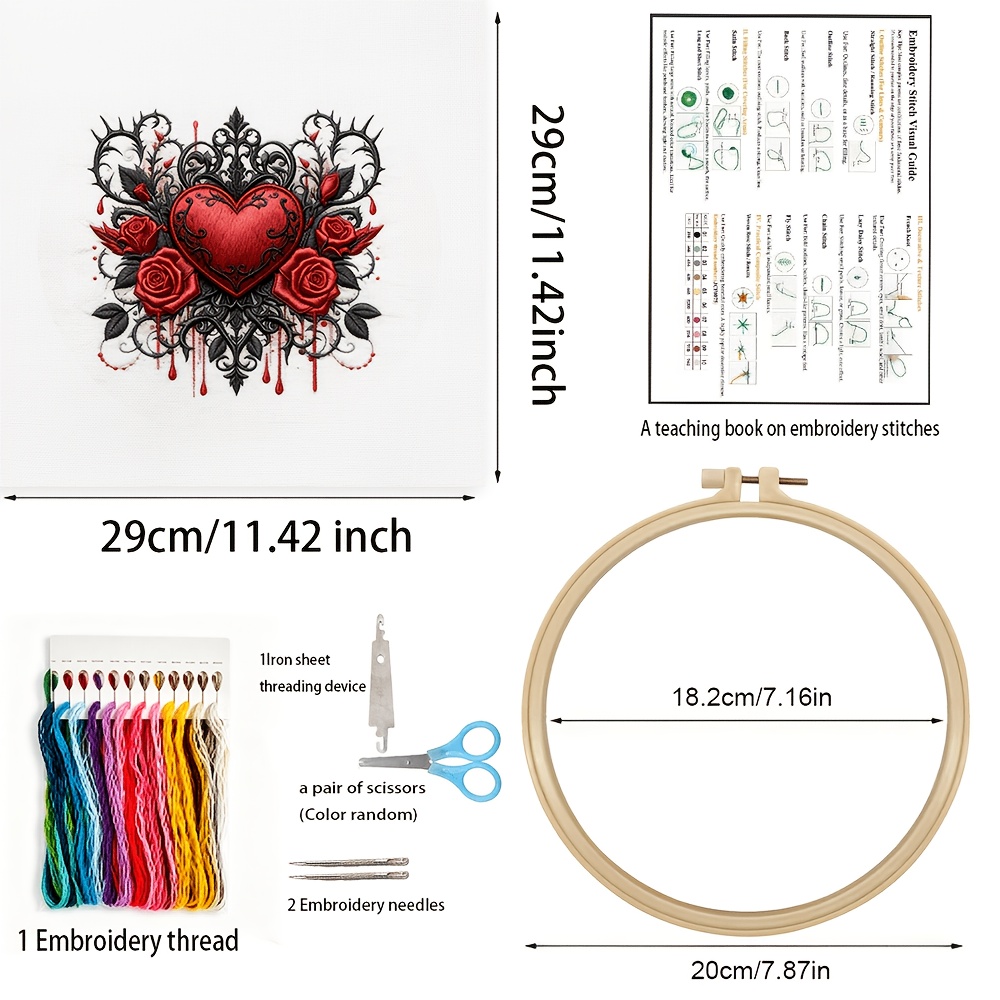 ชุดเริ่มต้นงานปัก DIY พร้อมลาย - Embroidery Hoop Kit บทวิจารณ์และราคา