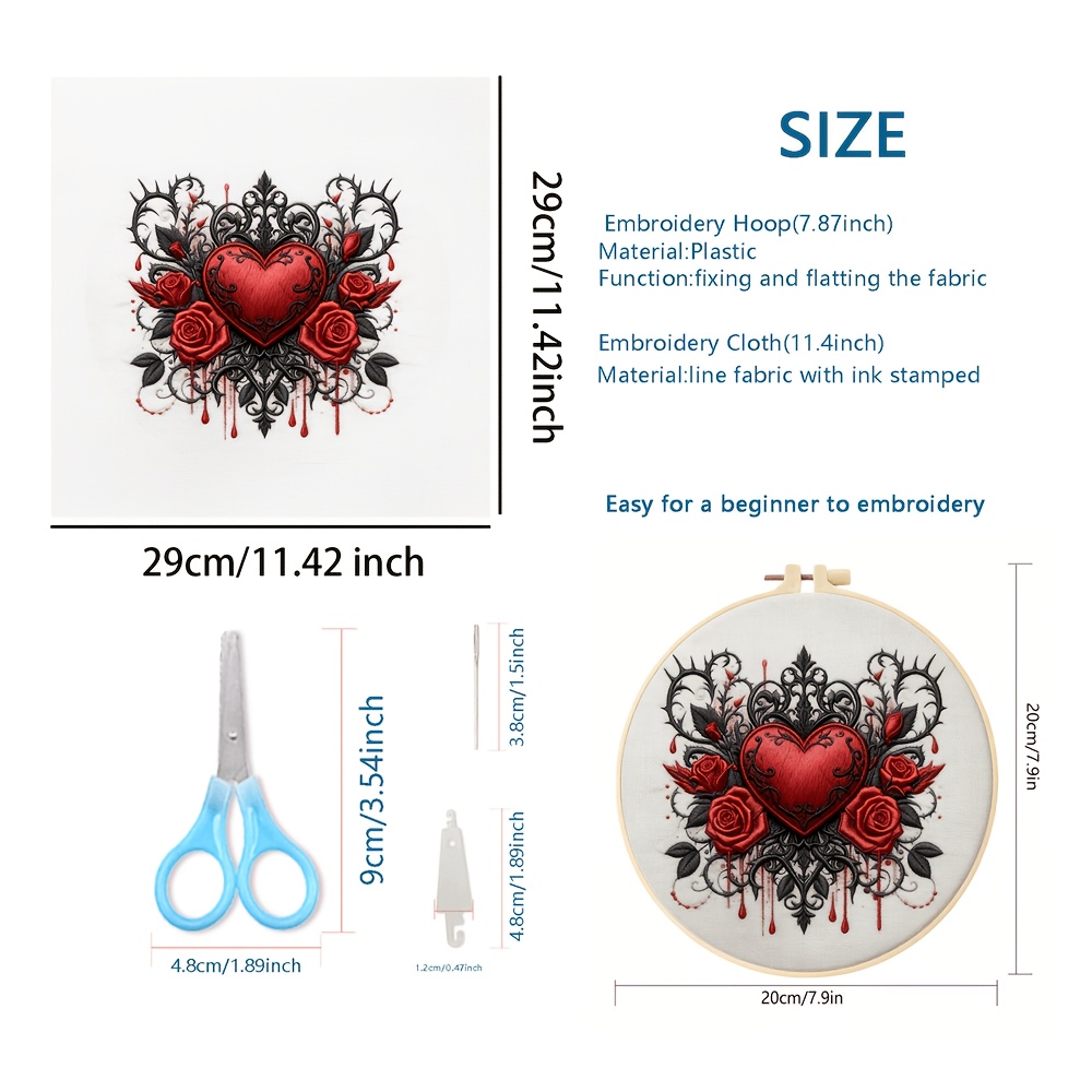 ชุดเริ่มต้นงานปัก DIY พร้อมลาย - Embroidery Hoop Kit บทวิจารณ์และราคา