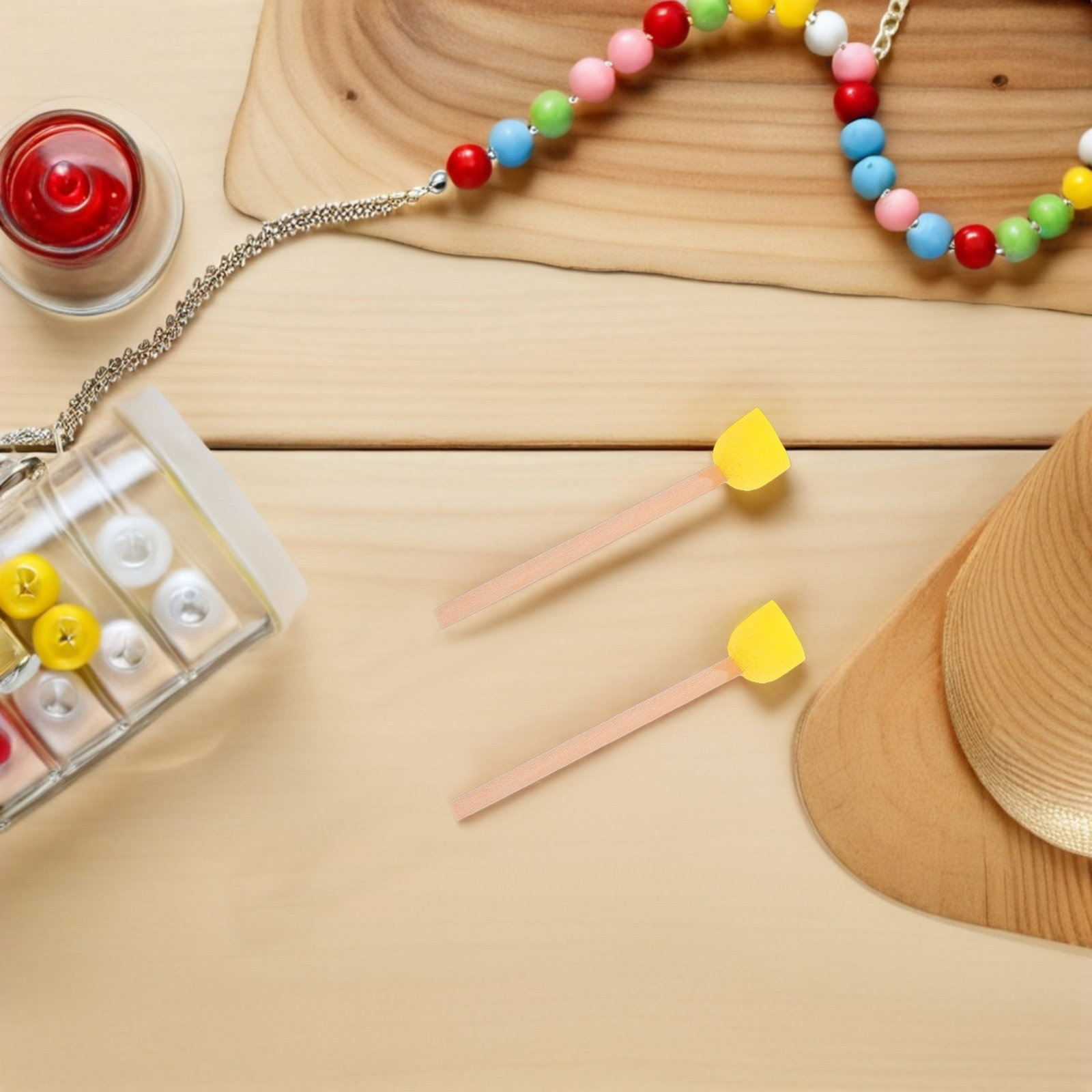 แปรงฟองน้ำทรงกลม 80 ชิ้น ด้ามไ - Art Craft Preschool บทวิจารณ์และราคา