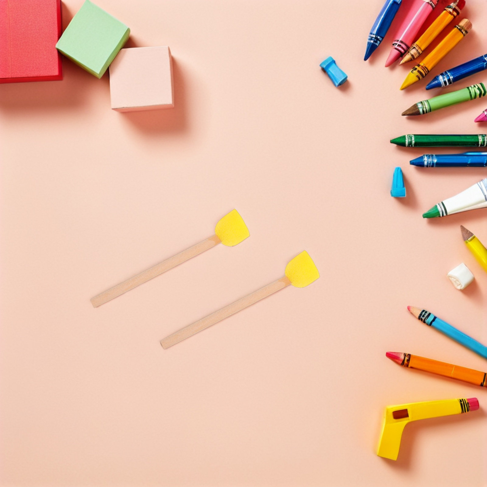 แปรงฟองน้ำทรงกลม 80 ชิ้น ด้ามไ - Art Craft Preschool บทวิจารณ์และราคา