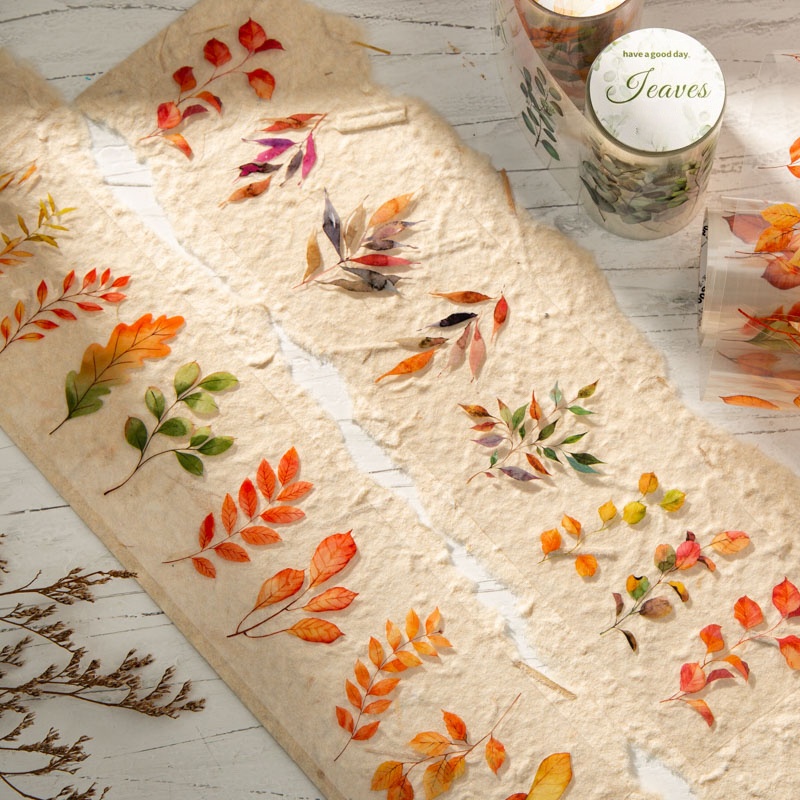เทปกาวลายใบไม้ร่วง 6 ม้วน ขนาด - Art Craft Using Leaves บทวิจารณ์และราคา