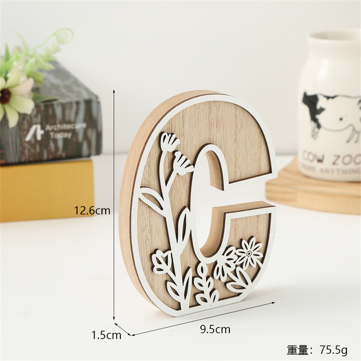 1 ชิ้นไม้ดิบสีขาวแกะสลัก 26 ตั - Art Craft Names บทวิจารณ์และราคา