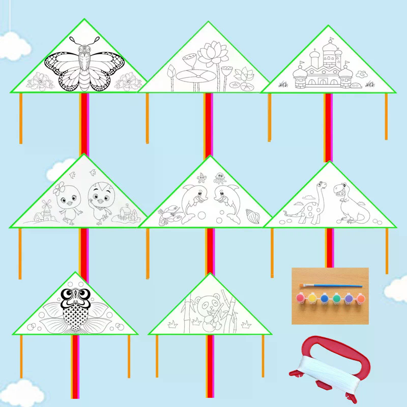 ว่าวเปล่า DIY สำหรับเด็ก ของเล - Art Craft Kite บทวิจารณ์และราคา