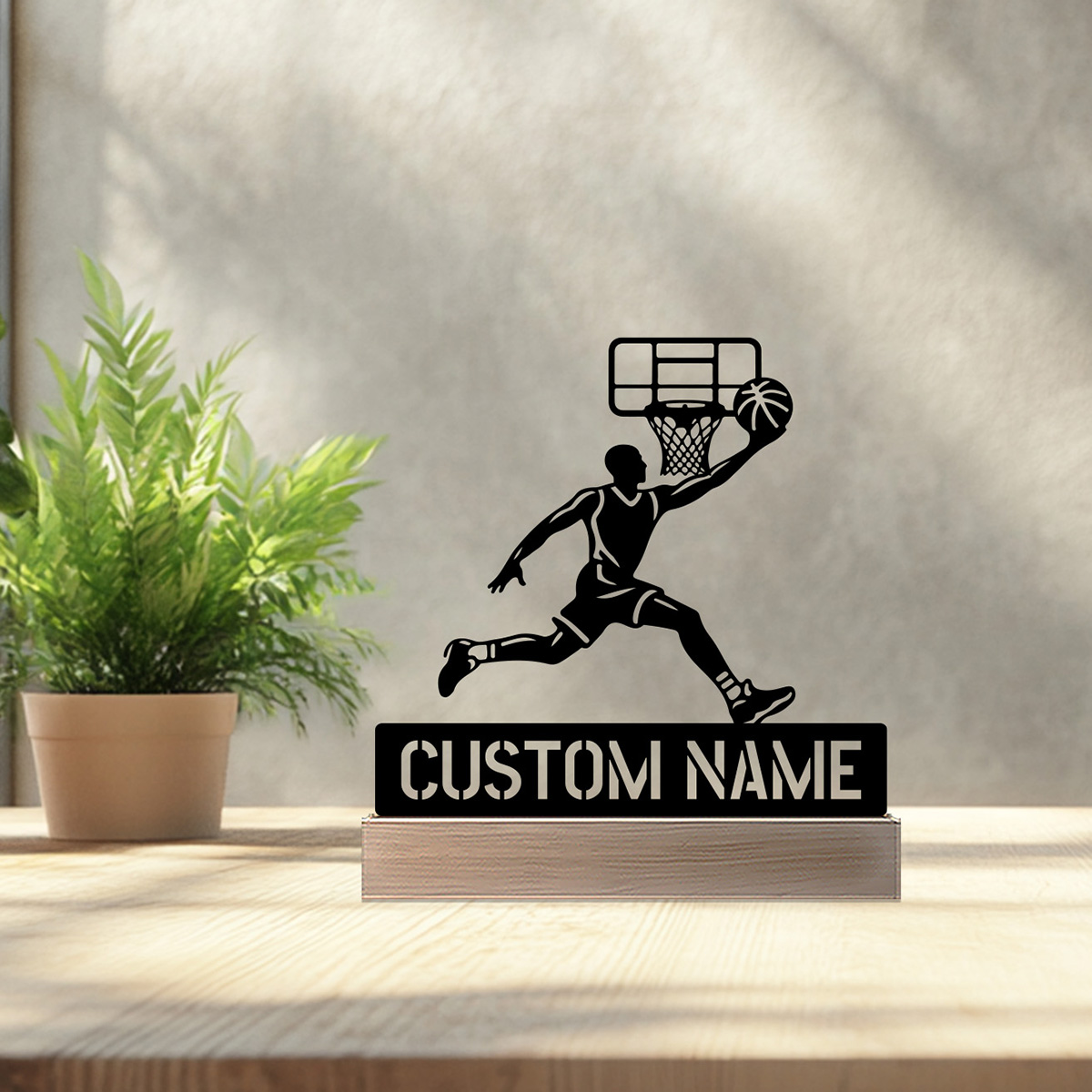 รูปปั้นบาสเกตบอลโลหะแบบเรียบง่ - Art Craft Names บทวิจารณ์และราคา