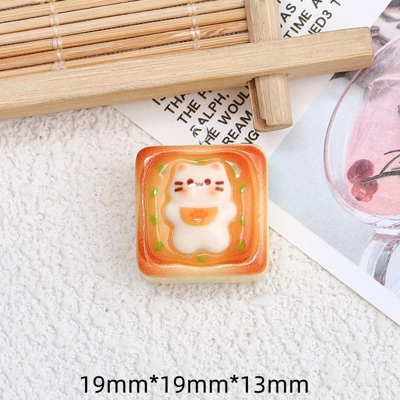 ชาร์มเรซิ่นรูปขนมปังปิ้งลายแมว - Art Craft Items บทวิจารณ์และราคา