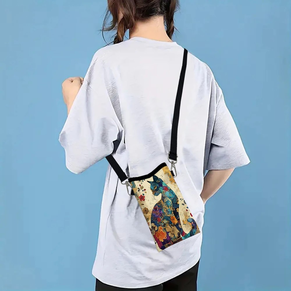 กระเป๋าสะพายข้างลายแมวลายดอกไม - Art Craft Bag บทวิจารณ์และราคา