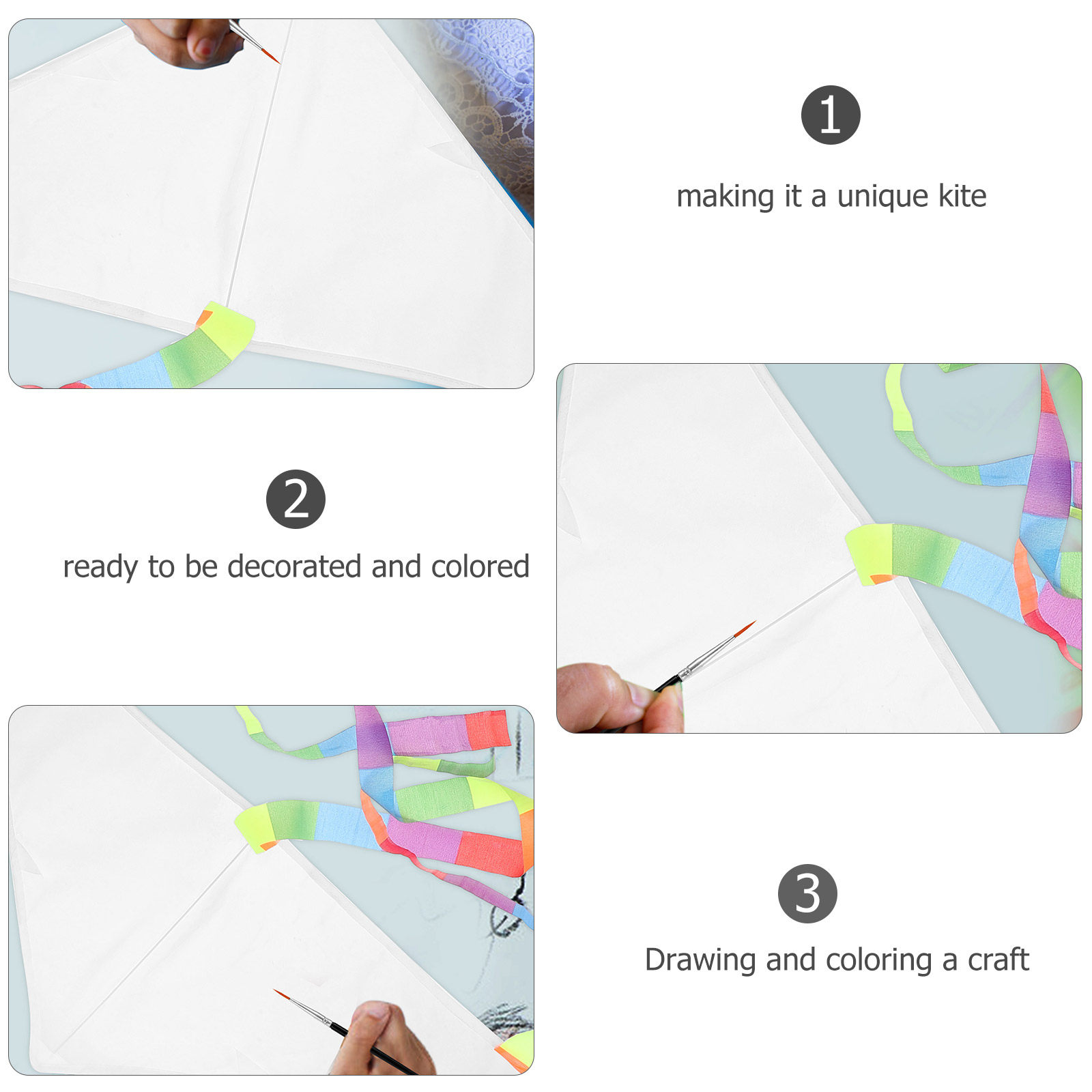 ชุดว่าวเปล่า DIY สำหรับเด็ก 1  - Art Craft Kite บทวิจารณ์และราคา