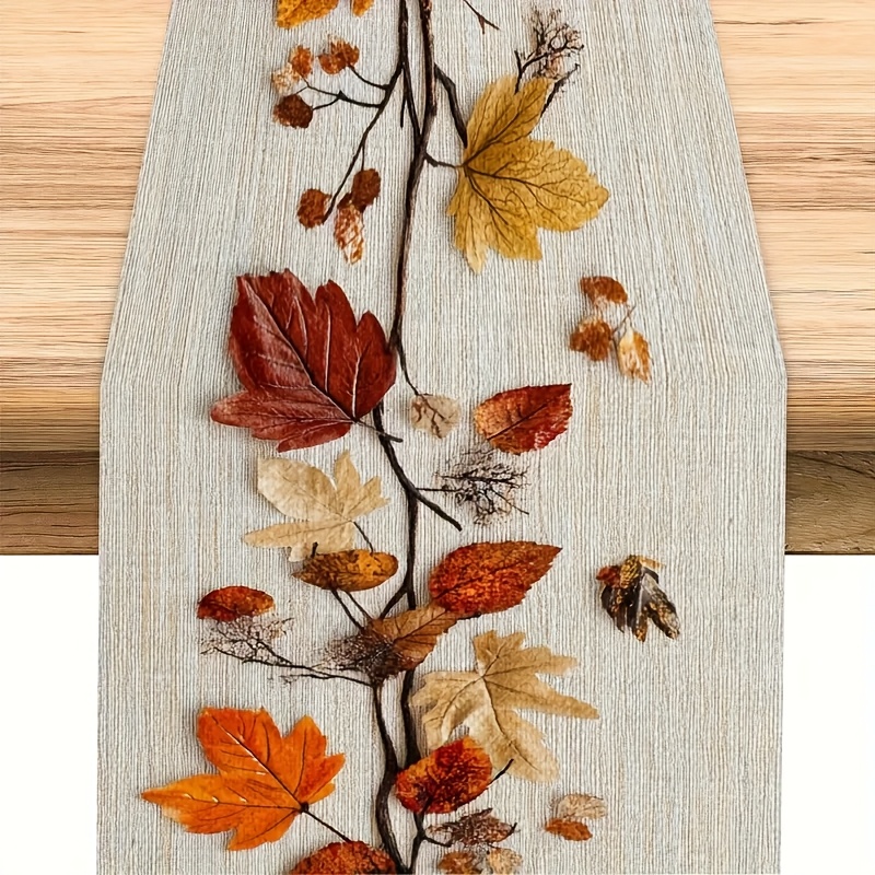 ผ้าปูโต๊ะธีมใบไม้ร่วงฤดูใบไม้ร - Art Craft Using Leaves บทวิจารณ์และราคา