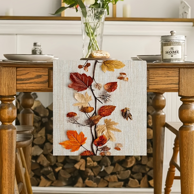 ผ้าปูโต๊ะธีมใบไม้ร่วงฤดูใบไม้ร - Art Craft Using Leaves บทวิจารณ์และราคา